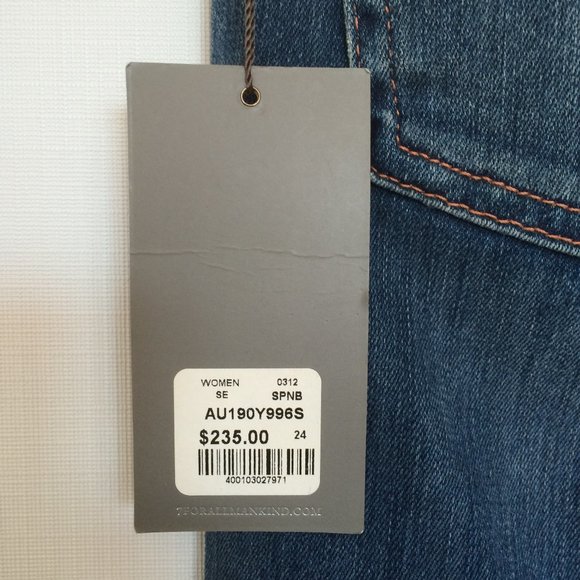 Seven 7 For All Mankind Womens Straight Leg Jeans 24 x 32 Low Rise Stretch NWT - Picture 7 of 12